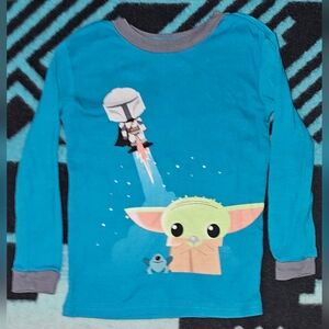 Star Wars Mandolorian Grogu Snug Fit Long Sleeve Pajama Top 5T